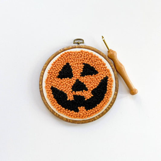 The Urban Acres Jack-o-Lantern Punch Needle Kit