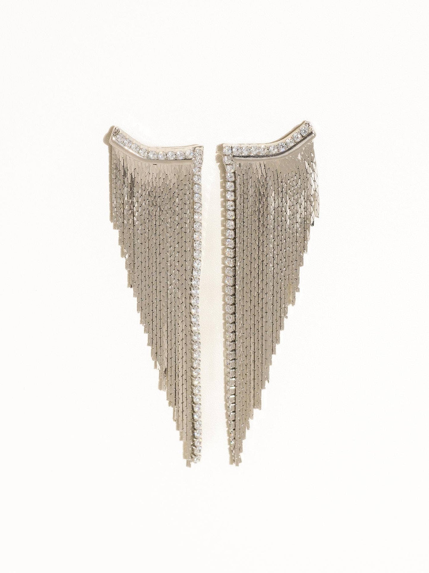 Elara Silver Tassel Earrings