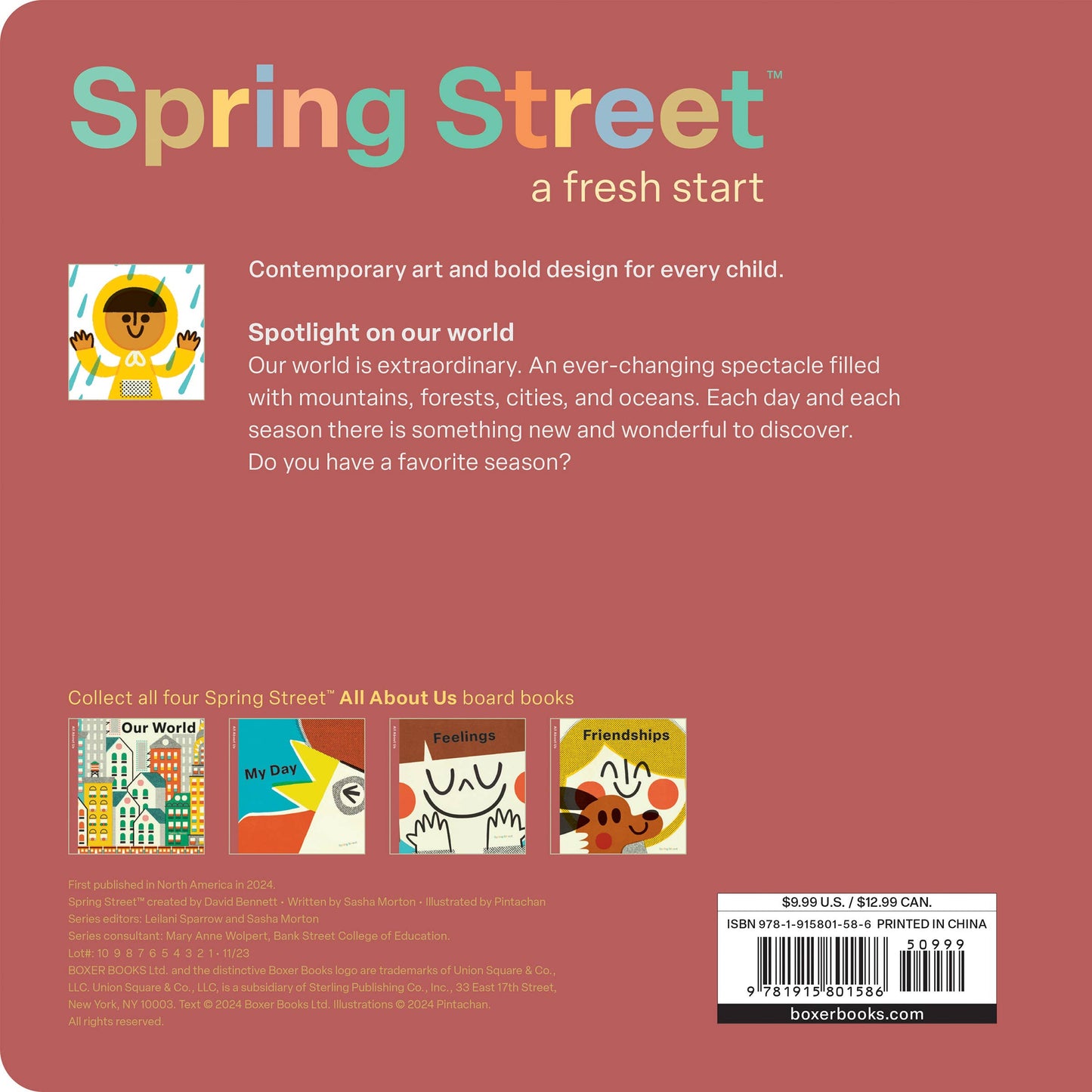 Spring Street All About Us: Our World by Boxer Books